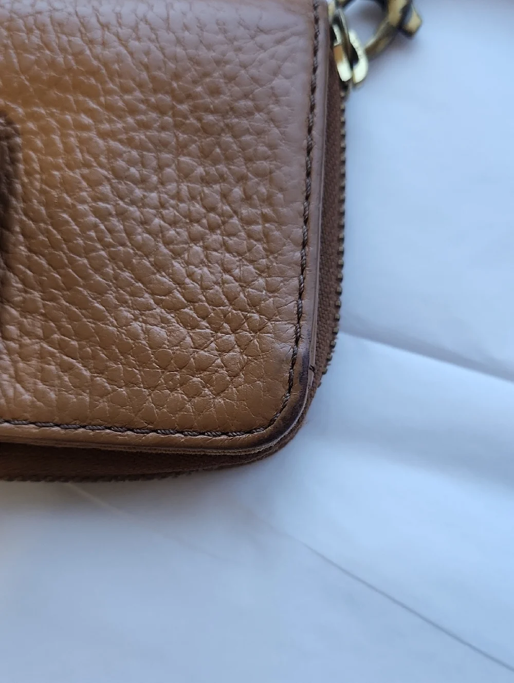 Fossil Madison Zip Around Clutch Wallet in Saddle